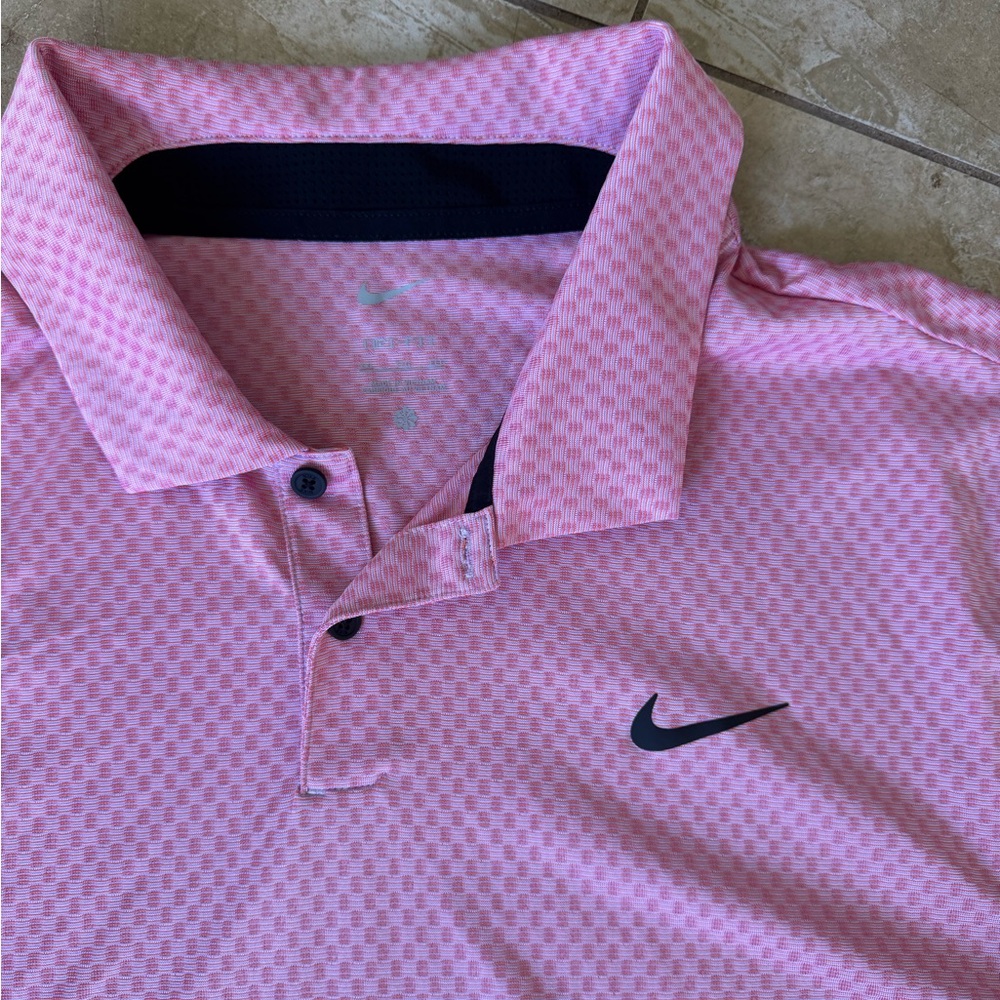 Pink Patterned Nike Golf Polo - Picture 2 of 3